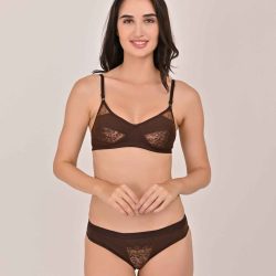 Coffee Brown Self Design