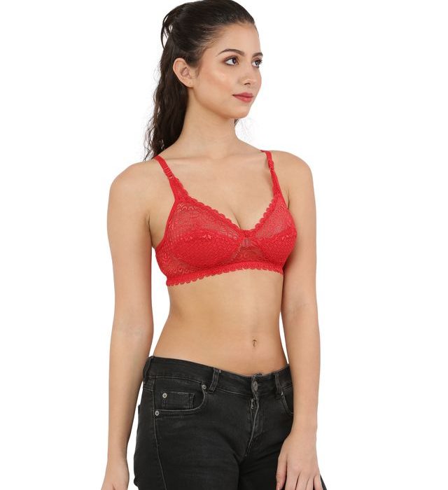 Winklace Bold Red Lace Bra for Women – Elegant & Comfortable