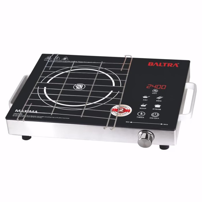 Buy Baltra 2400W Infrared Cooktop Maxima-BIC-164 with touch panel in Silver. Enjoy fast, convenient and efficient cooking with stylish modern design.